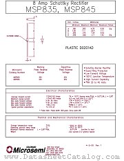 MSP845 datasheet pdf Microsemi