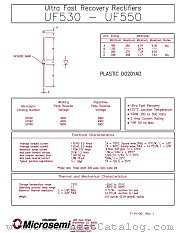 UF530 datasheet pdf Microsemi