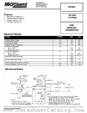 JANTXV2N4033 datasheet pdf Microsemi