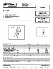 JANTXV2N2219A datasheet pdf Microsemi