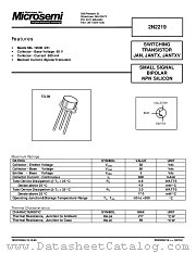 JANTXV2N2219 datasheet pdf Microsemi