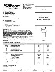 2N3720 datasheet pdf Microsemi