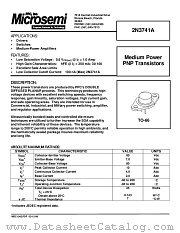 2N3741A datasheet pdf Microsemi