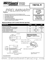 1N6742R datasheet pdf Microsemi