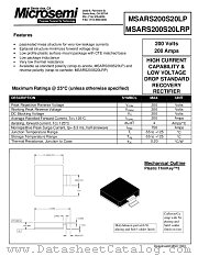 MSARS200S20LP datasheet pdf Microsemi