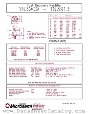 1N3911 datasheet pdf Microsemi