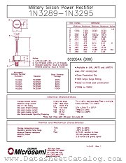 JAN1N3289 datasheet pdf Microsemi