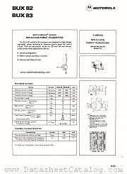 BUX82 datasheet pdf Motorola