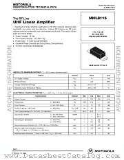 MHL8115_D datasheet pdf Motorola