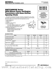 MJ10016 datasheet pdf Motorola