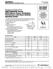 MJ10021 datasheet pdf Motorola