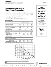 MJ15016 datasheet pdf Motorola