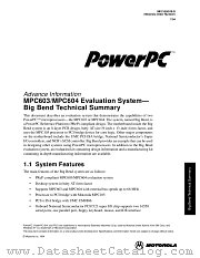 MPC105EVB datasheet pdf Motorola