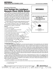 MPC9893 datasheet pdf Motorola