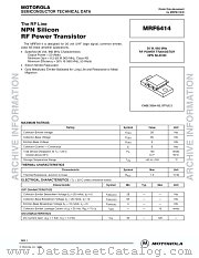 MRF6414_D datasheet pdf Motorola