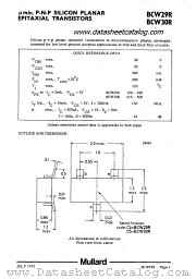 BCW30R datasheet pdf Mullard