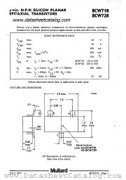 BCW72R datasheet pdf Mullard