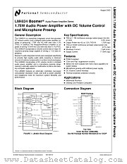 LM4834 datasheet pdf National Semiconductor