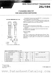 2SJ184 datasheet pdf NEC