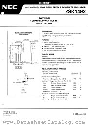 2SK1492 datasheet pdf NEC