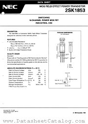 2SK1853 datasheet pdf NEC