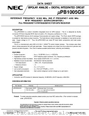 UPB1005GS datasheet pdf NEC