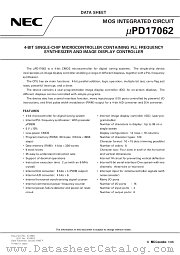 UPD17062GC datasheet pdf NEC