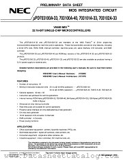 UPD703102AGJ-33 datasheet pdf NEC