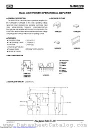 NJM022B datasheet pdf New Japan Radio