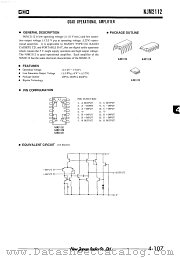 NJM2112 datasheet pdf New Japan Radio