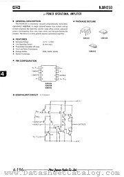 NJM4250 datasheet pdf New Japan Radio