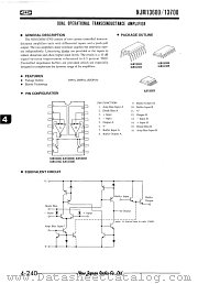 NJM13700 datasheet pdf New Japan Radio