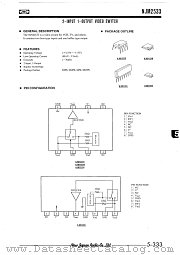 NJM2533 datasheet pdf New Japan Radio