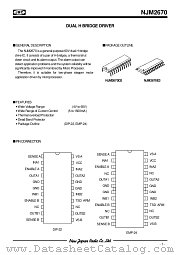 NJM2670 datasheet pdf New Japan Radio