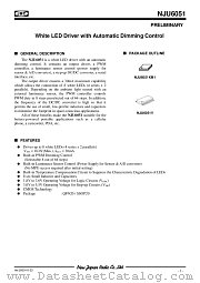 NJU6051 datasheet pdf New Japan Radio