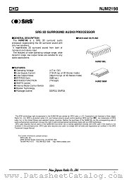 NJM2198 datasheet pdf New Japan Radio