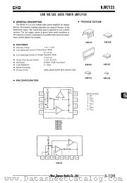 NJM2135 datasheet pdf New Japan Radio