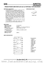 NJM2775A datasheet pdf New Japan Radio