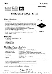 NJU26501 datasheet pdf New Japan Radio