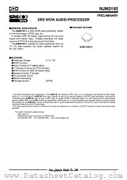 NJM2195 datasheet pdf New Japan Radio