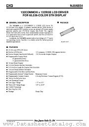 NJU6854 datasheet pdf New Japan Radio