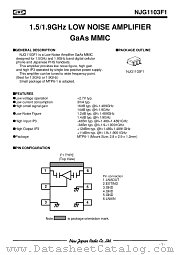 NJG1103F1 datasheet pdf New Japan Radio