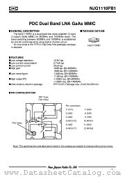 NJG1110PB1 datasheet pdf New Japan Radio