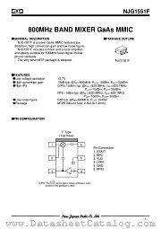 NJG1551F datasheet pdf New Japan Radio