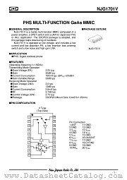 NJG1701V datasheet pdf New Japan Radio