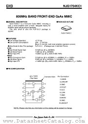 NJG1704KC1 datasheet pdf New Japan Radio