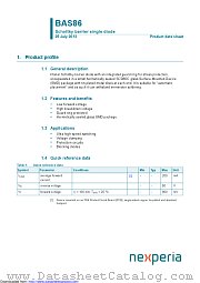 BAS86 datasheet pdf Nexperia