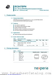 BC847BPN datasheet pdf Nexperia