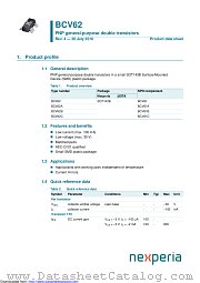 BCV62 datasheet pdf Nexperia