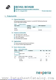 BCV63 datasheet pdf Nexperia